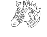Desenho Zebra II pintado por cavalo