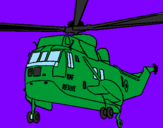 Desenho Helicoptero de resgate pintado por jesse