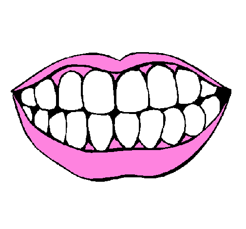 Desenho Boca e dentes pintado por adnan