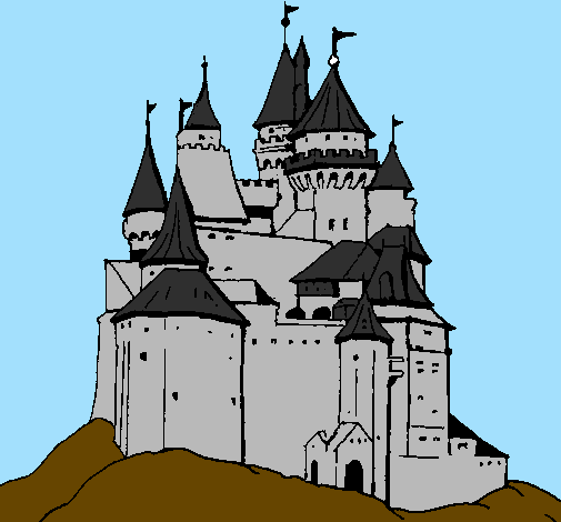 Desenho Castelo medieval pintado por Lionnay Maicky
