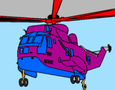 Desenho Helicoptero de resgate pintado por murilo