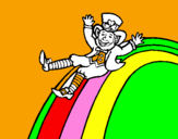 Desenho Duende no arco-íris pintado por dadu