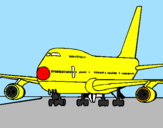 Desenho Avião em pista pintado por YURI HAIRON