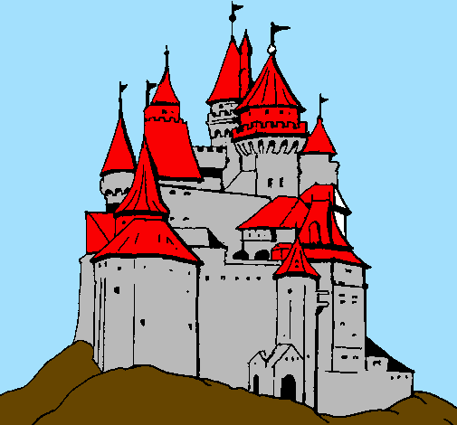Desenho Castelo medieval pintado por lucasdobke