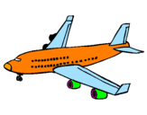 Desenho Avião de passageiros pintado por BERNARDO