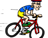 Desenho Ciclismo pintado por pedal