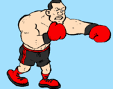 Desenho Boxeador pintado por v