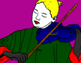 Desenho Violinista pintado por Jorge lucas