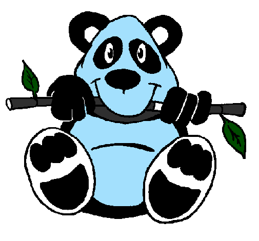 Desenho Urso panda pintado por neyltom dougras