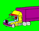 Desenho Camião trailer pintado por vitorio