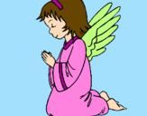 Desenho Anjo a orar pintado por SARAH
