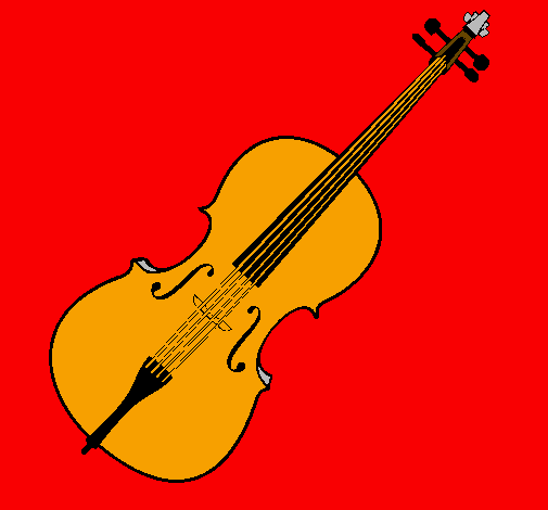 Desenho Violino pintado por kailane