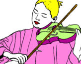 Desenho Violinista pintado por monik