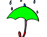 Desenho Guarda-chuva pintado por Nazaré