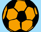 Desenho Bola de futebol pintado por maria  julia