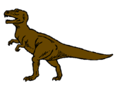 Desenho Tiranossaurus Rex pintado por os feras na arte