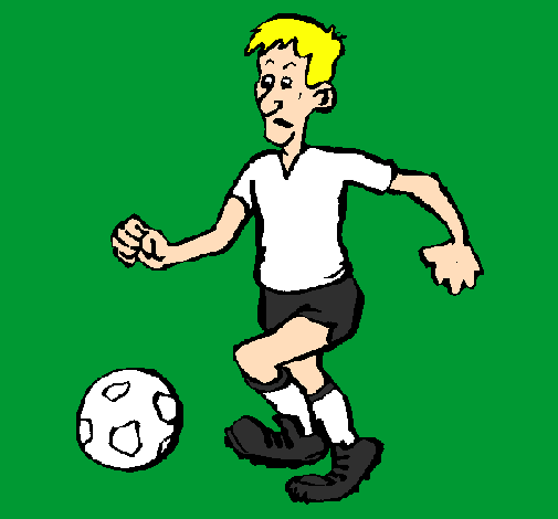 Desenho Jogador de futebol pintado por neymar