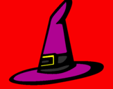Desenho Chapéu de bruxa pintado por Lara