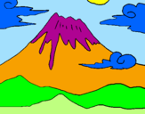 Desenho Monte Fuji pintado por gabi   @   maria