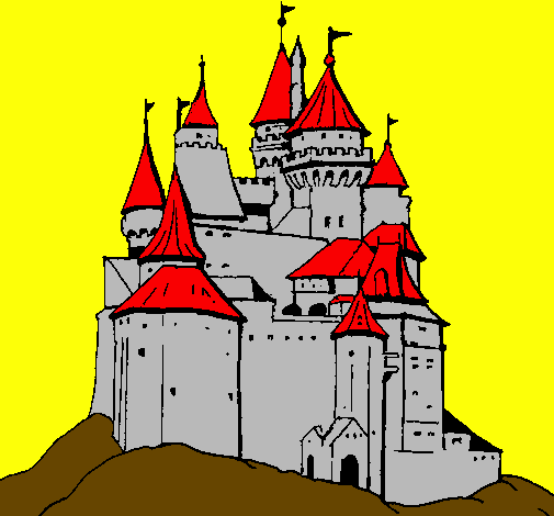 Desenho Castelo medieval pintado por LEONARDO