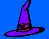 Desenho Chapéu de bruxa pintado por carolina