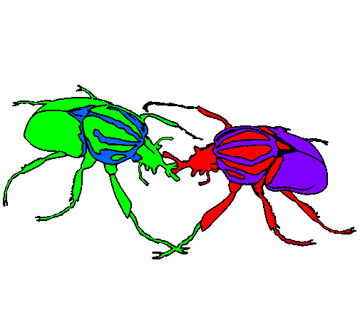 Desenho Escaravelhos pintado por igor