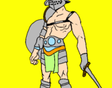 Desenho Gladiador pintado por cayan 1000