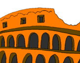 Desenho Coliseu pintado por helen