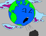 Desenho Terra doente pintado por GABRIEL