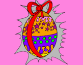 Desenho Ovo de Páscoa brilhante pintado por caroline linda