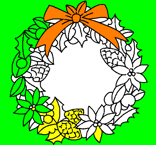 Desenho Coroa de flores natalícias pintado por marcio roberto