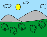 Desenho Montanha 4 pintado por rhaica