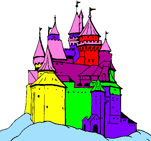 Desenho Castelo medieval pintado por Ana