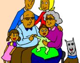 Desenho Família pintado por Missinha