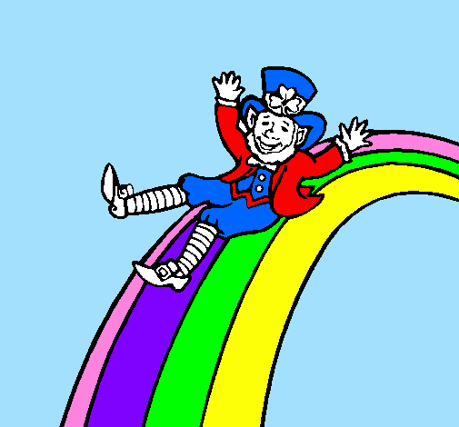 Desenho Duende no arco-íris pintado por Guilherme