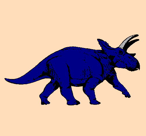 Desenho Tricerátopo pintado por cauã alberto