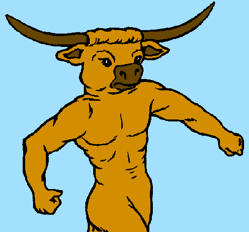 Desenho Cabeça de búfalo pintado por maria  julia