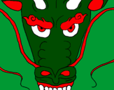 Desenho Cabeça de dragão pintado por icaro
