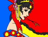 Desenho Princesa chinesa pintado por fer