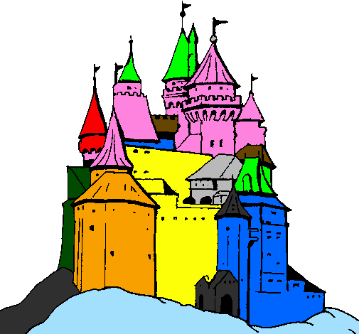 Desenho Castelo medieval pintado por ANA