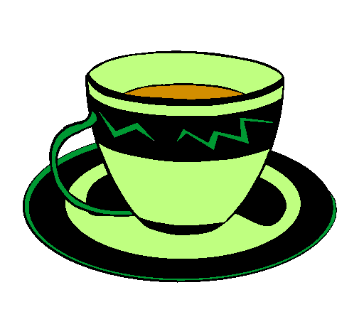 Desenho Taça de café pintado por Teodora