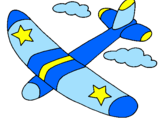 Desenho Planador pintado por avião 1
