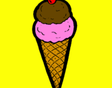 Desenho Cone de gelado pintado por emilly