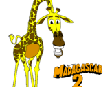 Desenho Madagascar 2 Melman pintado por lucasNupi