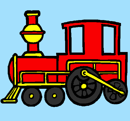 Desenho Comboio pintado por David