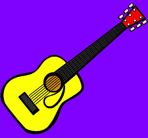 Desenho Guitarra espanhola II pintado por meu violão