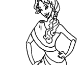 Desenho Romana sedutora pintado por mayra