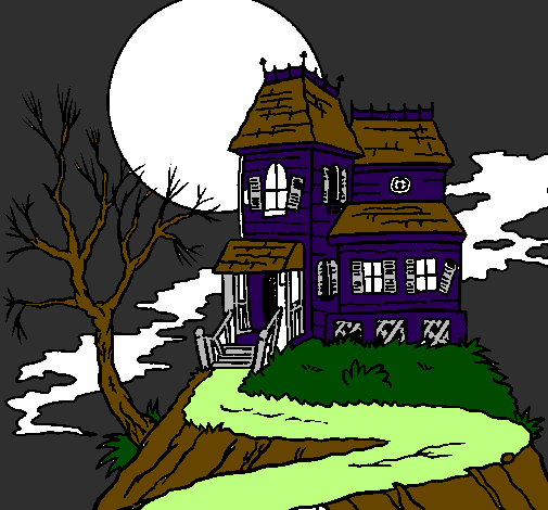 Desenho Casa encantada pintado por casa mal assombrada