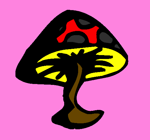 Desenho cogumelo venenoso pintado por rafaelaA