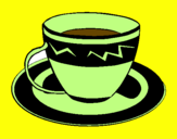 Desenho Taça de café pintado por vivi*